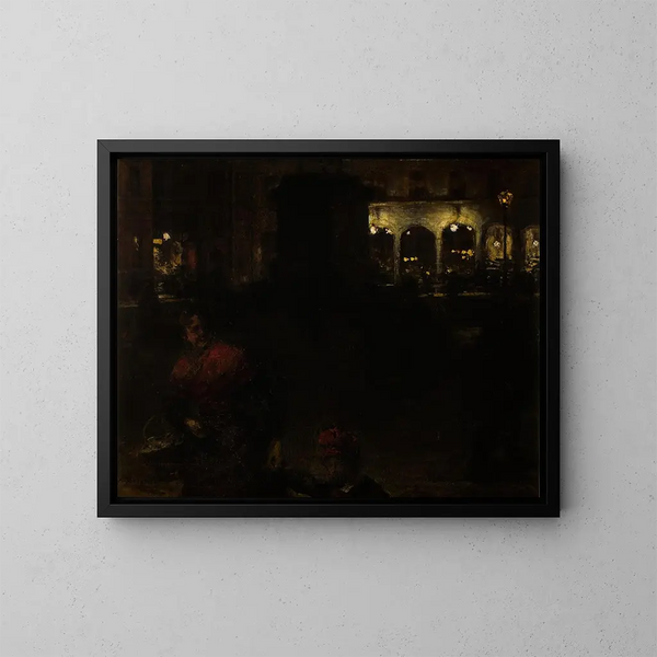 Motif of Wittelsbach Square in Munich - Aleksander Gierymski — framed artwork on a wall