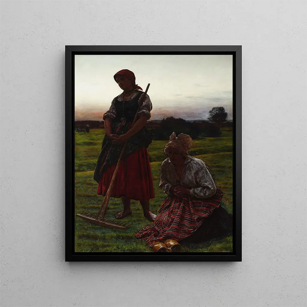 Prayer of the Angelus Domini - Aleksander Gierymski — framed artwork on a wall