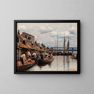 Sand Workers Painting - Aleksander Gierymski — framed artwork on a wall