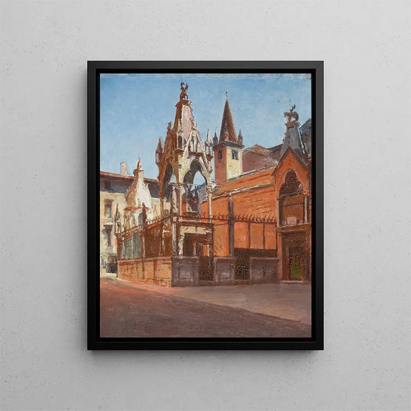 Tombs of the Scaliger in Verona - Aleksander Gierymski — framed artwork on a wall