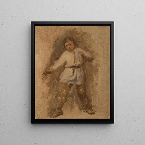 Boy from the Countryside - Aleksander Kotsis — framed artwork on a wall