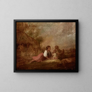 Pastoral Scene - Aleksander Kotsis — framed artwork on a wall