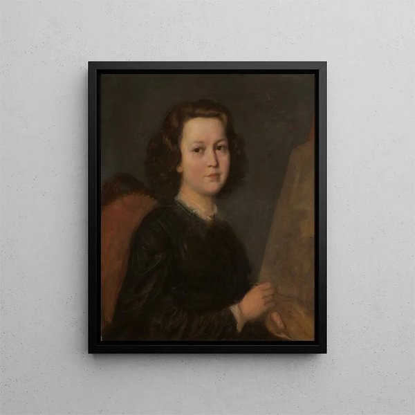 Portrait Painting of Józefa Geppert - Aleksander Kotsis — framed artwork on a wall