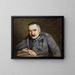 Portrait Painting of Józef Piłsudski - Aleksander Krawczyk — framed artwork on a wall
