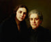 Portrait Painting of Mrs. Biesiekierska with her daughter - Aleksander Krawczyk — artwork view