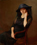 Portrait painting of Mrs. K's wife. Artists - Aleksander Krawczyk — artwork view