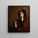 Portrait painting of Mrs. K's wife. Artists - Aleksander Krawczyk — framed artwork on a wall