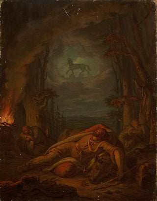 Dream of Gediminas on the Iron Wolf - Aleksander Lesser — artwork view