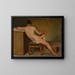 Nude female painting - Aleksander Lesser — framed artwork on a wall