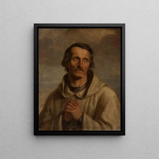 Monk Pilgrim - Aleksander Lesser — framed artwork on a wall