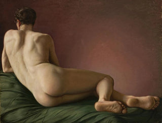 Nude Back of a Lying Man - Aleksander Lesser — artwork view