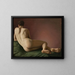 Nude Back of a Lying Man - Aleksander Lesser — framed artwork on a wall