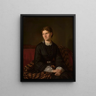 Portrait of Julia Bergson, wife of the artist - Aleksander Lesser — framed artwork on a wall