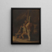 Peasants drinking wine - Aleksander Ludwik Molinari — framed artwork on a wall