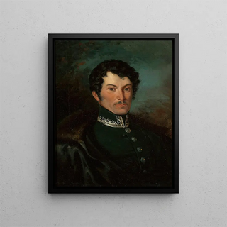 Portrait Painting of Friedrich Christoph Dietrich - Aleksander Ludwik Molinari — framed artwork on a wall