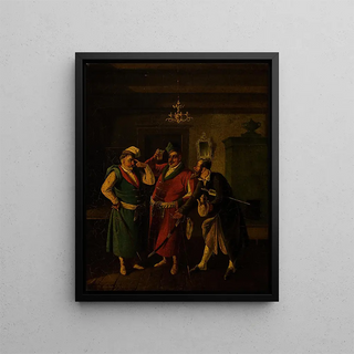 Scene of genre - Aleksander Raczyński — framed artwork on a wall