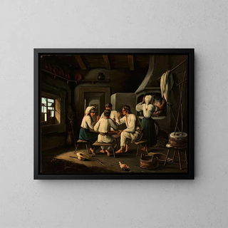 In the Servants' Room - Aleksander Raczyski — framed artwork on a wall