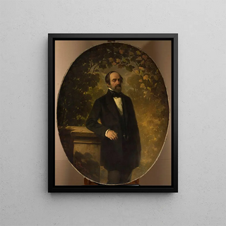 Portrait Painting of Bohdan Zaleski - Aleksander Raczyński — framed artwork on a wall