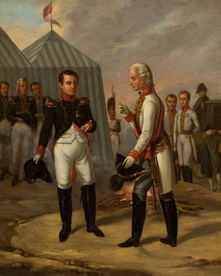 Napoleon and François II after the Battle of Austerlitz - Aleksander Stankiewicz — artwork view