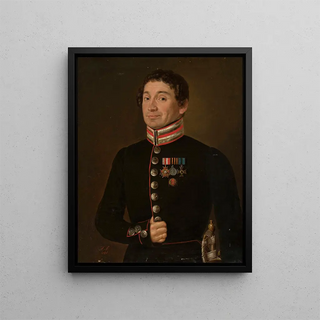 Portrait of a Russian military officer - Aleksander Stankiewicz — framed artwork on a wall
