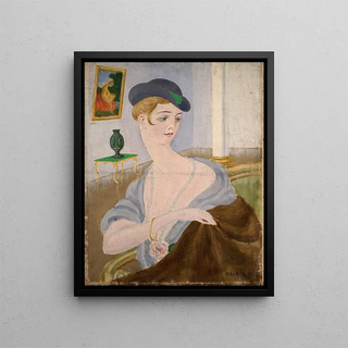 Portrait of a Lady - Aleksander Uurits — framed artwork on a wall