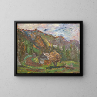 View of the Altai - Aleksandrs Drvi — framed artwork on a wall