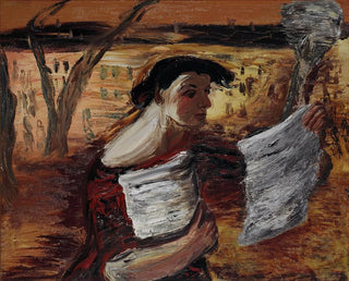 Femme avec des prospectus - Aleksandrs Drvi — artwork view