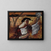 Femme avec des prospectus - Aleksandrs Drvi — framed artwork on a wall