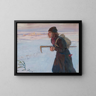 The Monk - Aleksei Mikhailovich Korin — framed artwork on a wall