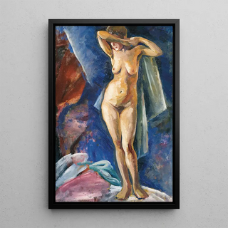Nude Standing Painting - Aleksey Ilych Kravchenko — framed artwork on a wall