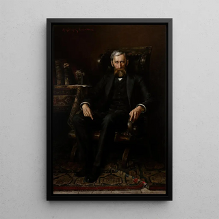 Portrait of Adam Asnyk - Aleksy Strayski — framed artwork on a wall