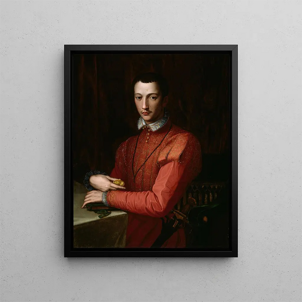 François de Médicis - Alessandro Allori — framed artwork on a wall