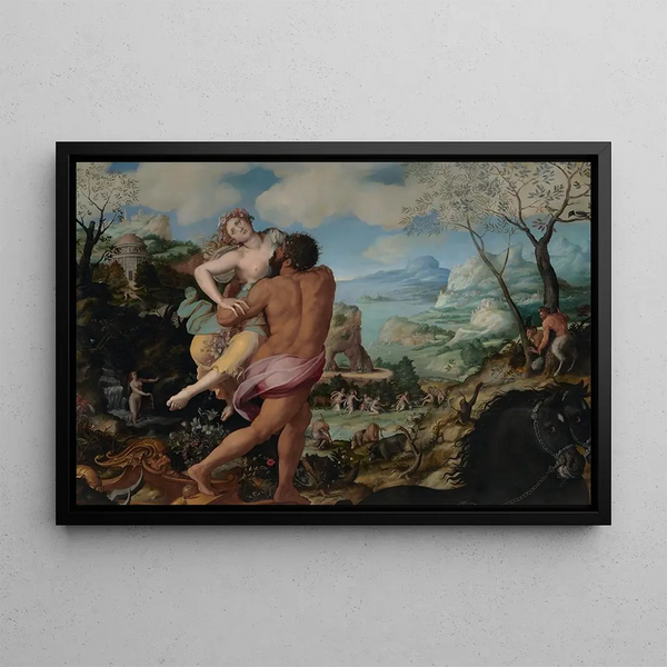 L'enlèvement de Proserpine - Alessandro Allori — framed artwork on a wall