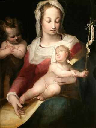 The Virgin and Child with the young Saint John - Alessandro Casolani — artwork view
