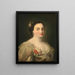 Portrait painting of a young woman - Alessandro Longhi — framed artwork on a wall