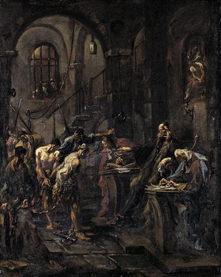 Brutal Interrogation Painting - Alessandro Magnasco — artwork view
