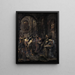 Brutal Interrogation Painting - Alessandro Magnasco — framed artwork on a wall