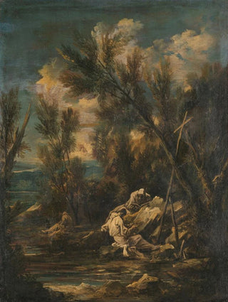 Moines Chartreux in a Landscape - Alessandro Magnasco — artwork view