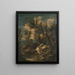 Moines Chartreux in a Landscape - Alessandro Magnasco — framed artwork on a wall