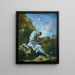 Hermit in the Desert - Alessandro Magnasco — framed artwork on a wall