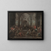 Interior of a synagogue - Alessandro Magnasco — framed artwork on a wall