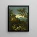 Landscape with Figures - Alessandro Magnasco — framed artwork on a wall