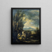 Landscape with Saint Bruno - Alessandro Magnasco — framed artwork on a wall