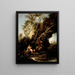 Landscape with the Temptation of Christ - Alessandro Magnasco — framed artwork on a wall
