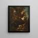 Landscape with Two Repentant Monks - Alessandro Magnasco — framed artwork on a wall