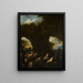 Moines praying in a cave - Alessandro Magnasco — framed artwork on a wall