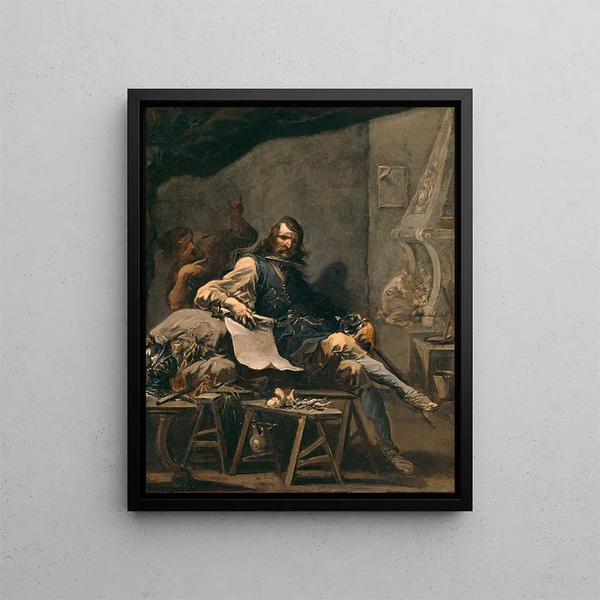 Satire sur un noble dans la misère - Alessandro Magnasco — framed artwork on a wall