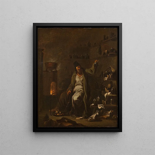 L'Alchimiste - Alessandro Magnasco — framed artwork on a wall