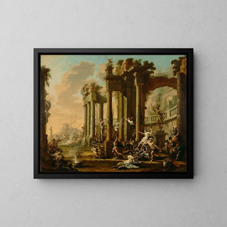 The Triumph of Venus - Alessandro Magnasco — framed artwork on a wall