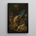 Three Camaldolese monks in ecstatic prayer - Alessandro Magnasco — framed artwork on a wall